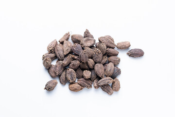 Obraz premium Green or true cardamom, Masala velchi, Elettaria cardamomum, Satara, Maharashtra, India