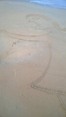 Painting in the sand