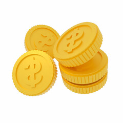 coins isolated on white