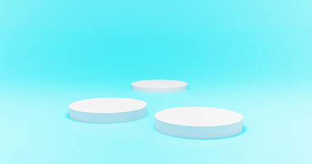 The podium is realistic. 3d rendering.