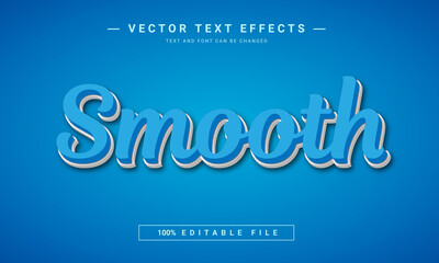 3D Smooth text effect - 100% editable eps file