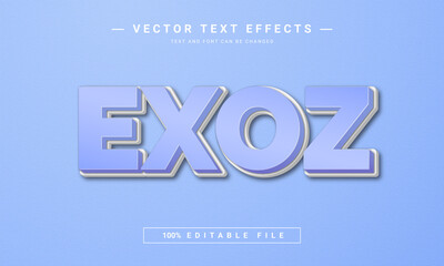 Obraz premium 3D Exoz text effect - 100% editable eps file