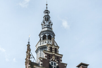 Fototapeta na wymiar Carillion of the town hall of Franeker, Friesland Province, The Netherlands