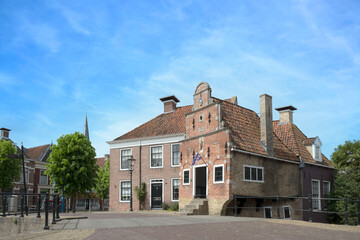 Fototapeta na wymiar The Korendragershuisje in Franeker, Friesland Province, The Netherlands