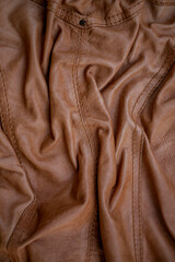 Obraz premium brown leather texture crumpled surface