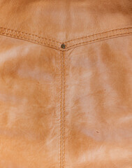 brown leather texture smooth surface with seam