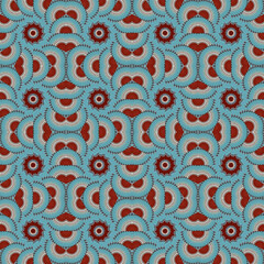 Abstract colorful seamless jacquard mosaic pattern. Design for fabric, wallpaper, paper, cover, weaving, packaging, tile, ceramics. Background for fashion textiles.