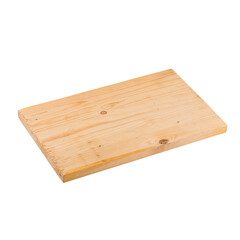 Isolated wooden cutting board on a white background