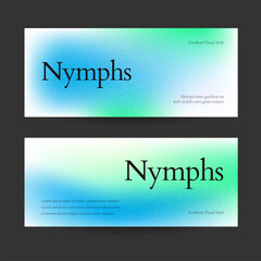 Horizontal web banner template retro gradients colorful abstract blurry