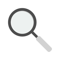 Magnifier Flat Grey Icon Design