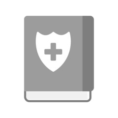 Medical Book Flat Grey Icon Design