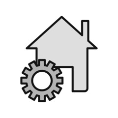 Under Construction Line Filled Grey Vector Icon Design