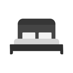 Bed Flat Grey Vector Icon Design