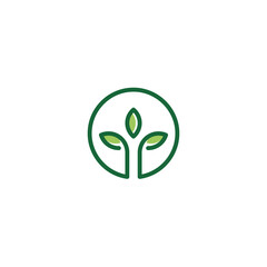 Abstract leaf plant symbol. Web Icon Logo Template Design Element.