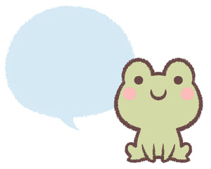 カエルとフキダシ