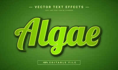 3D Algae text effect - 100% editable eps file