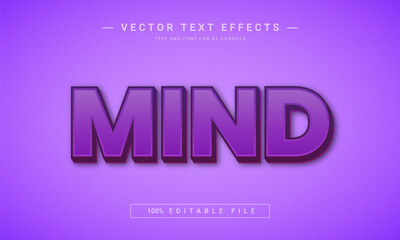 Fototapeta premium 3D Mind text effect - 100% editable eps file