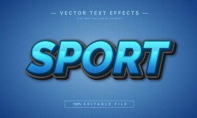 3D Sport text effect - 100% editable eps file