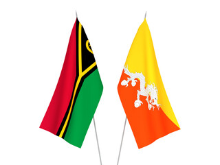 Republic of Vanuatu and Kingdom of Bhutan flags