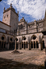 Gothic Cloisters and Towers in the Roman Catholic Cathedral Sé de Porto - Portugal