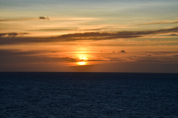 sunset in the sea