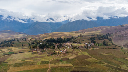 Obraz premium Breathtaking view of the landscape over the Andes of Cuzco
