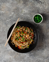food noodles with vegetables