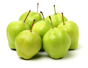 pears on a white background