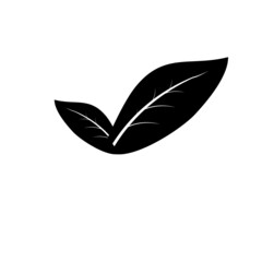 cute leaf silhouette simple. Design can be used for SPA, herbal shop and sticker.