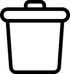 Obraz premium Trush Bin Vector Line Icon Design