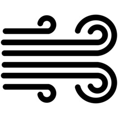 Strong Wind Vector Line Icon Design