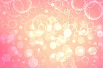 Abstract blurred fresh vivid spring summer light delicate pastel pink orange bokeh background texture with bright circular soft color lights. Beautiful backdrop illustration.
