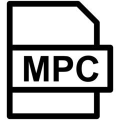 MPC File Format Vector line Icon Design