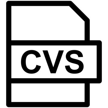 CVS File Format Vector line Icon Design