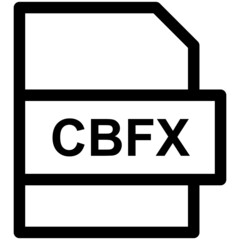 CBFX File Format Vector line Icon Design