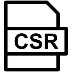 CSR File Format Vector line Icon Design