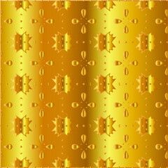 Geometric vector pattern with yellow and white gradient. gold ornament for wallpapers and backgrounds.