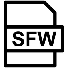 SFW File Format Vector line Icon Design