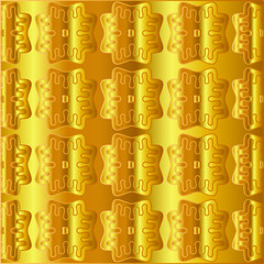 Geometric vector pattern with yellow and white gradient. gold ornament for wallpapers and backgrounds.