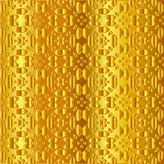 Geometric vector pattern with yellow and white gradient. gold ornament for wallpapers and backgrounds.