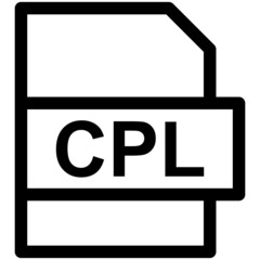 CPL File Format Vector line Icon Design