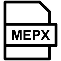 MEPX File Format Vector line Icon Design