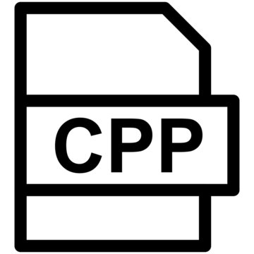 CPP File Format Vector line Icon Design