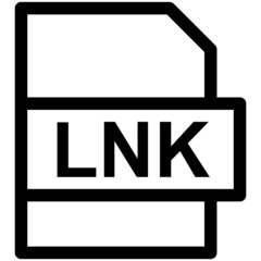 LNK File Format Vector line Icon Design