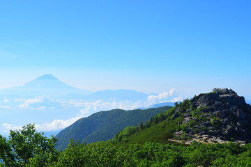 Fototapeta na wymiar Mt.Fuji from the Hoo-Sanzan