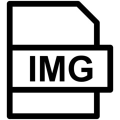 IMG File Format Vector line Icon Design