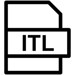 ITL File Format Vector line Icon Design