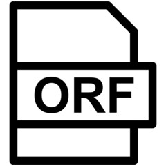 ORF File Format Vector line Icon Design