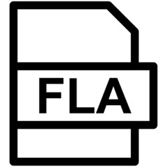 FLA File Format Vector line Icon Design