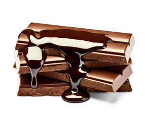 chocolate sweet food dessert stack syrup candy leaking liquid delicious ingredient melt topping